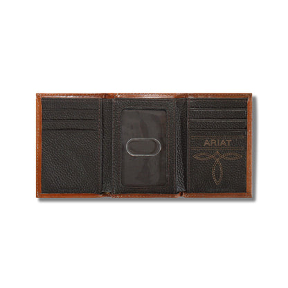 Ariat Lattice embossed trifold wallet