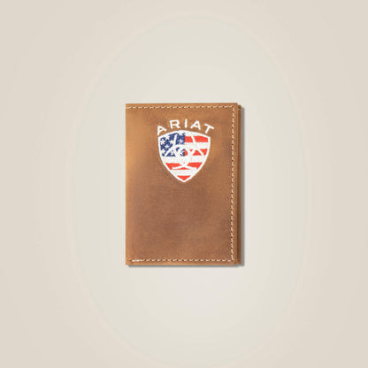Ariat Flag Shield Trifold Wallet