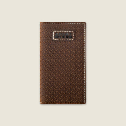 Ariat Diamond Plate Embossed Checkbook Wallet