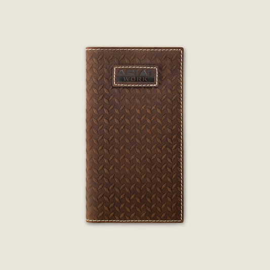 Ariat Diamond Plate Embossed Checkbook Wallet