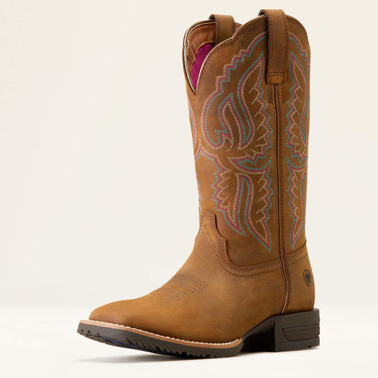 Ariat Hybrid Ranchwork Wide Square Toe Western Boot