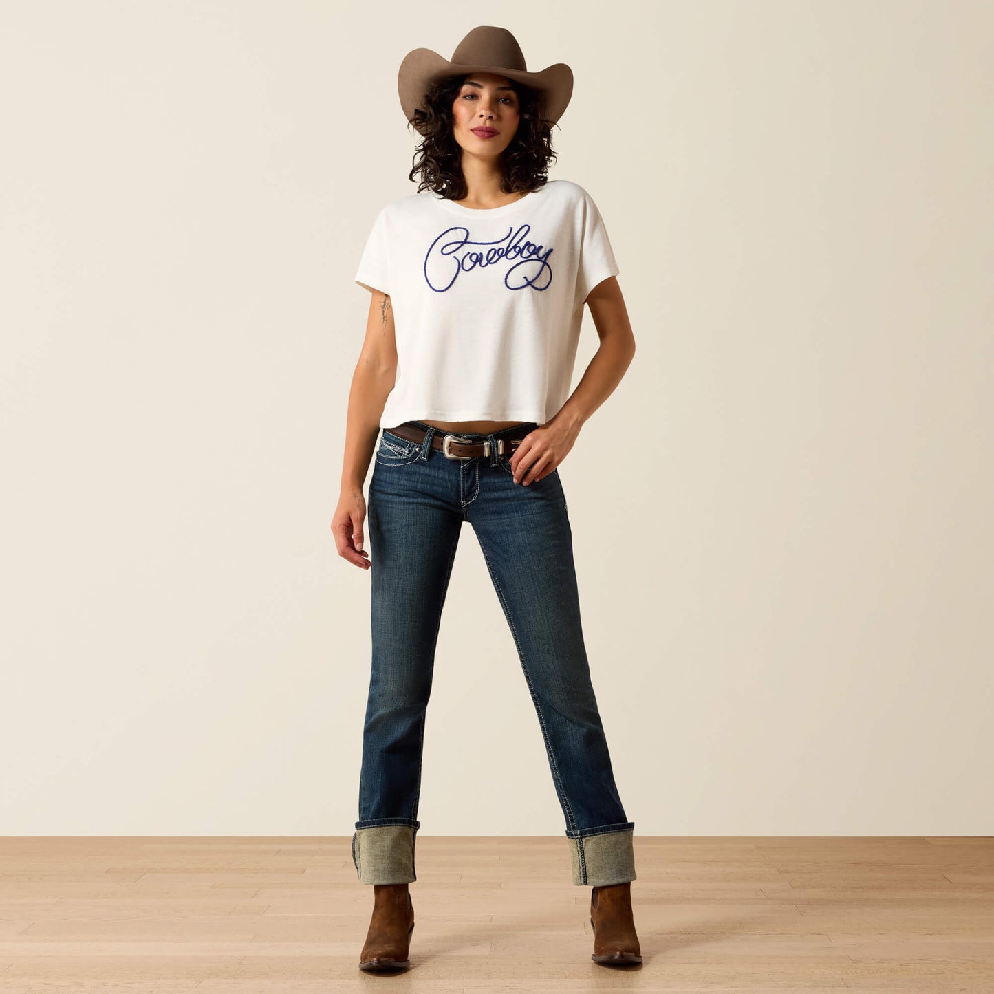 Ariat R.E.A.L. Mid Rise Stretch Icon Stackable Straight Leg Jean