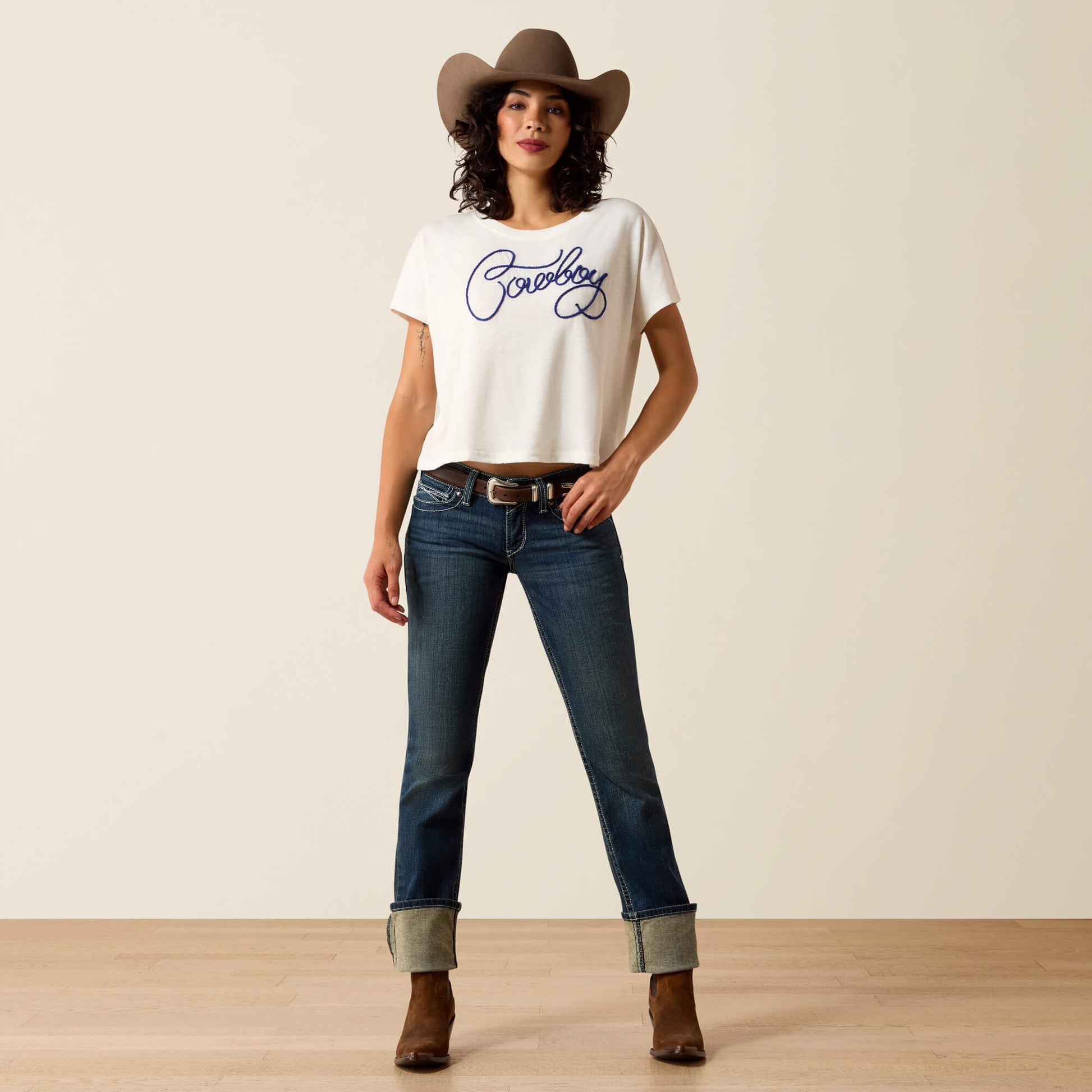Ariat R.E.A.L. Mid Rise Stretch Icon Stackable Straight Leg Jean