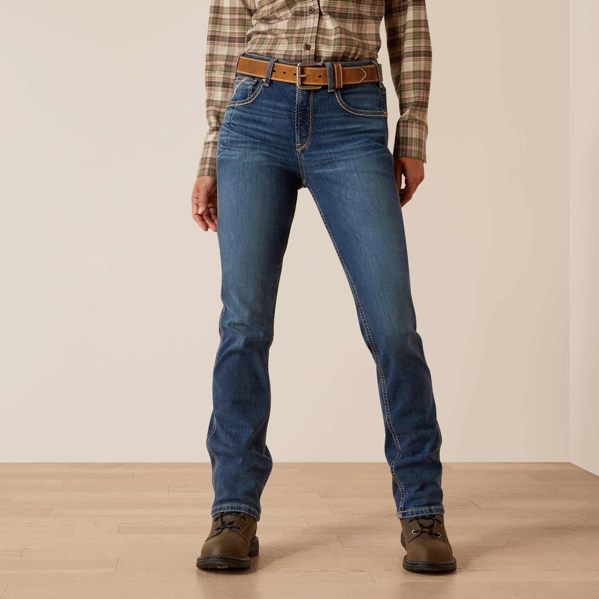 Ariat Rebar High Rise Riveter DuraStretch Straight Leg Jeans