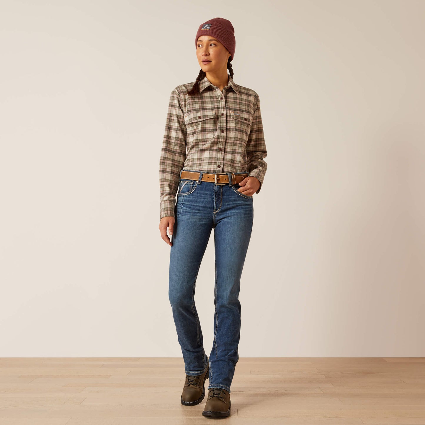 Ariat Rebar High Rise Riveter DuraStretch Straight Leg Jeans