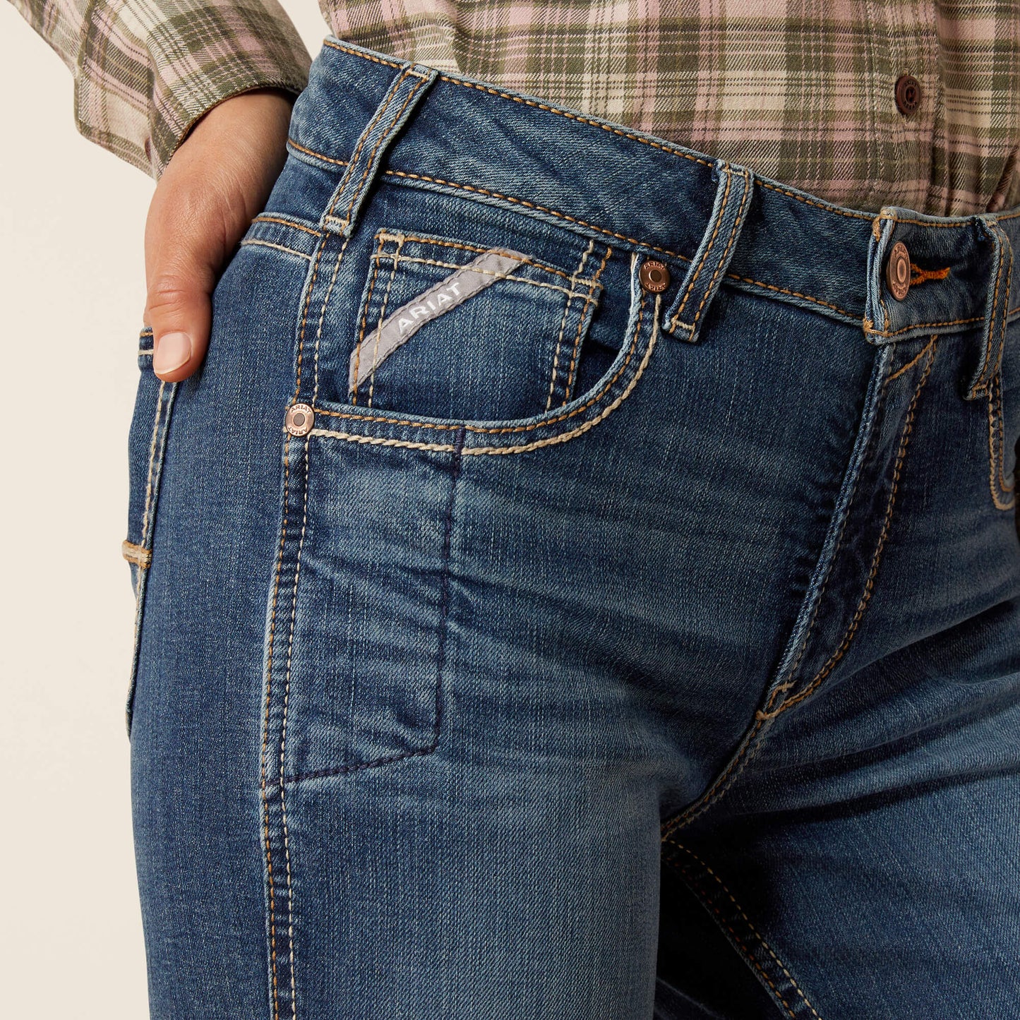 Ariat Rebar High Rise Riveter DuraStretch Straight Leg Jeans