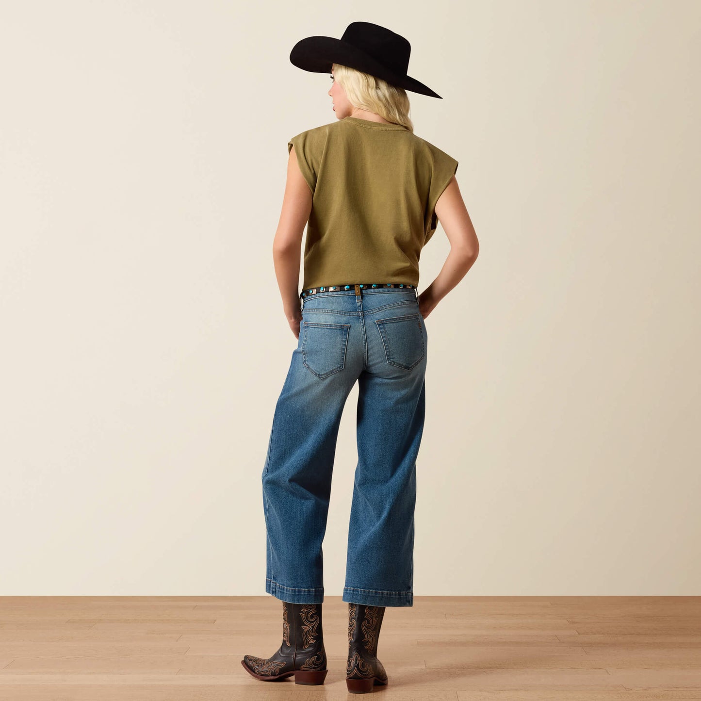 Ariat Perfect Rise Jazmine Wide Leg Crop Jeans