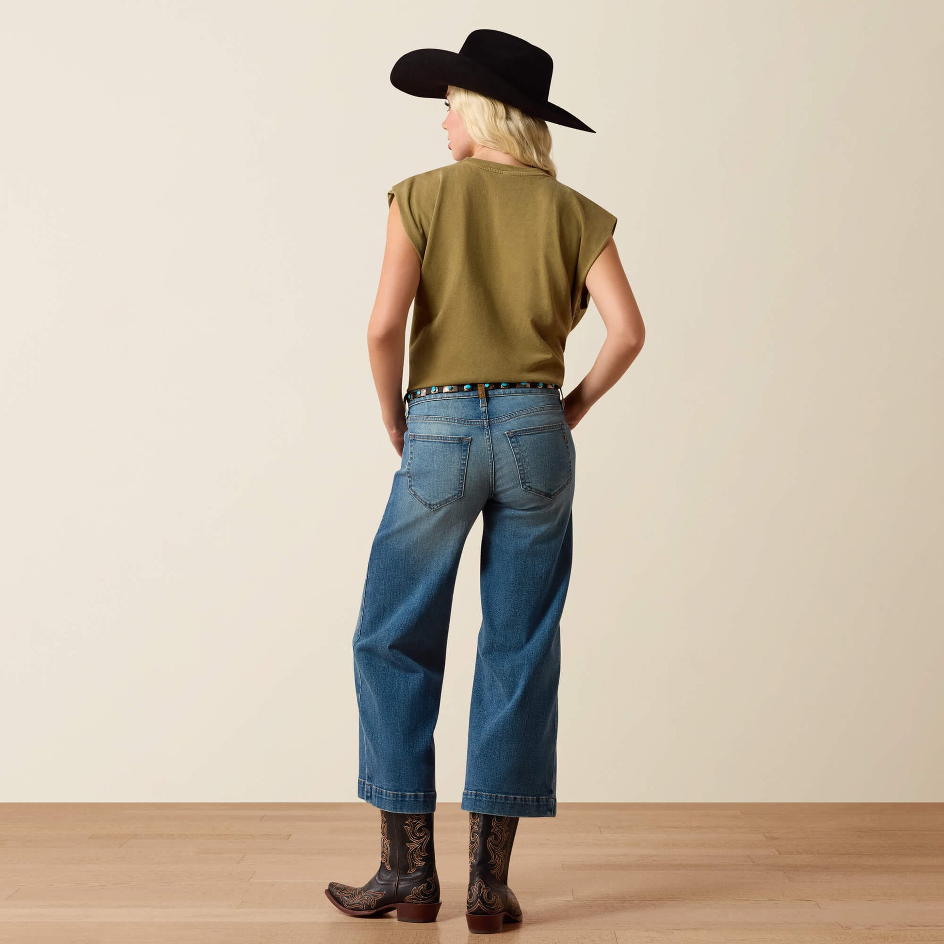 Ariat Perfect Rise Jazmine Wide Leg Crop Jeans