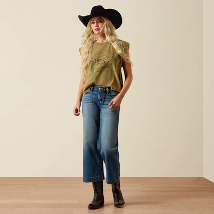 Ariat Perfect Rise Jazmine Wide Leg Crop Jeans