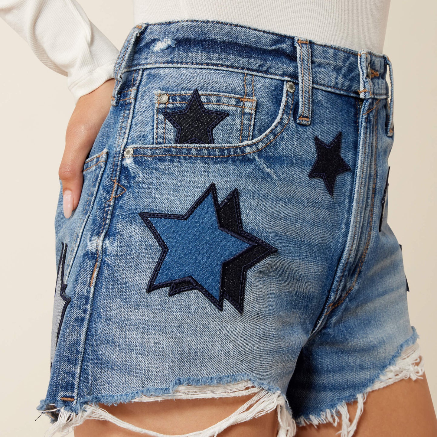 Ariat Ultra High Rise Americana Denim 3" Shorts