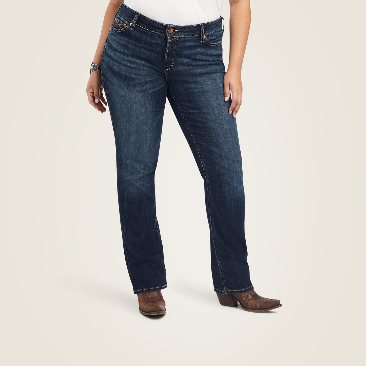 Ariat Mid Rise Octavia Straight Leg Jeans