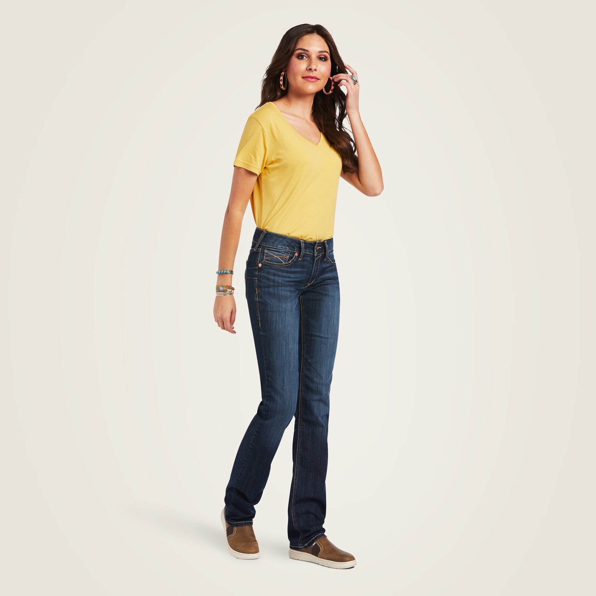 Ariat Mid Rise Octavia Straight Leg Jeans