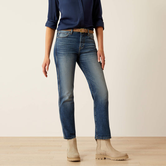 Ariat High Rise Bridle Slim Straight Leg Jeans