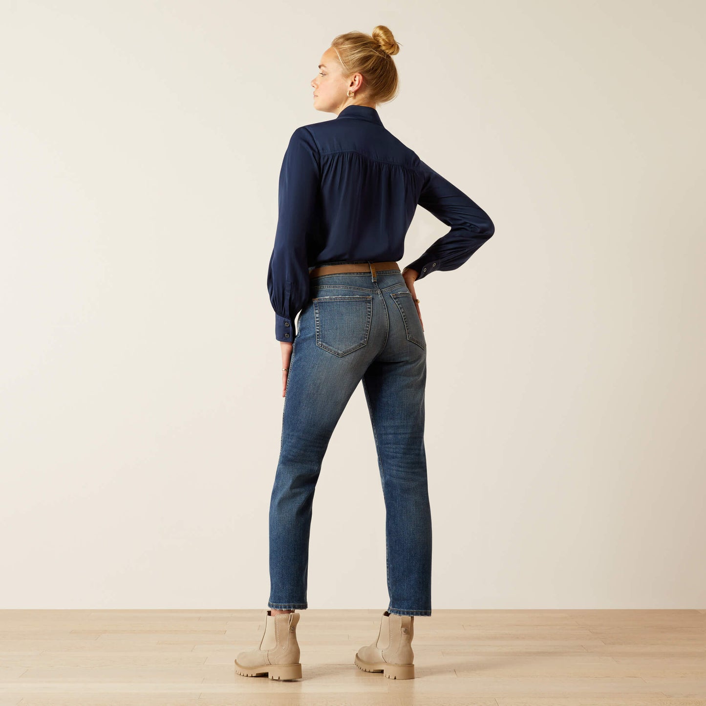 Ariat High Rise Bridle Slim Straight Leg Jeans