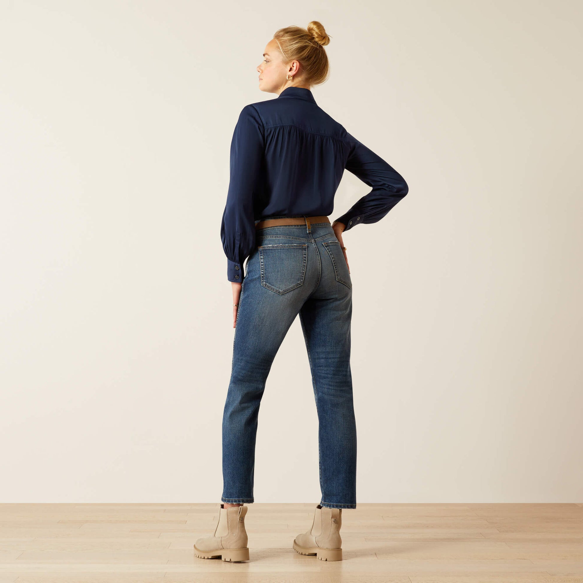 Ariat High Rise Bridle Slim Straight Leg Jeans