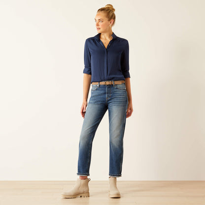 Ariat High Rise Bridle Slim Straight Leg Jeans