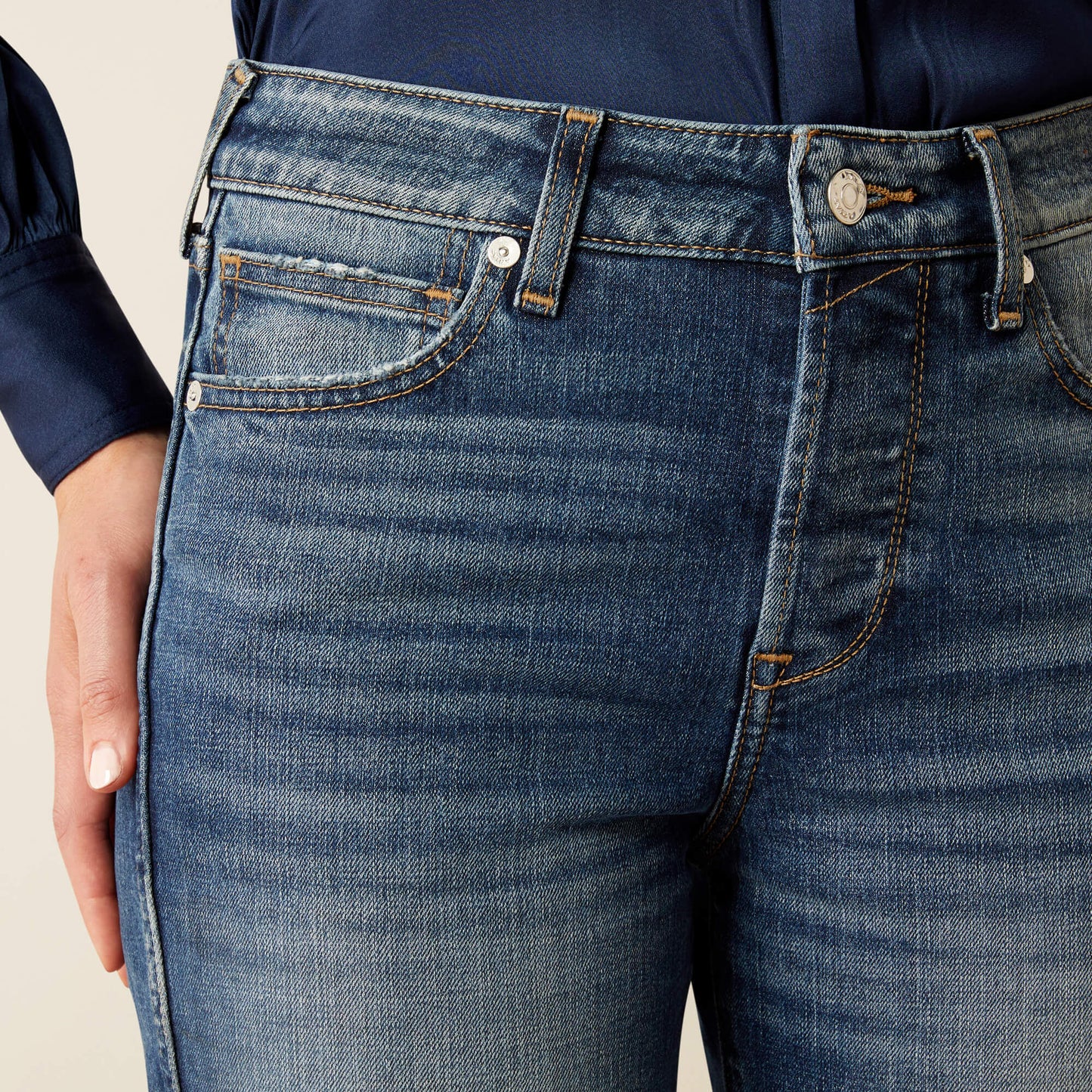 Ariat High Rise Bridle Slim Straight Leg Jeans