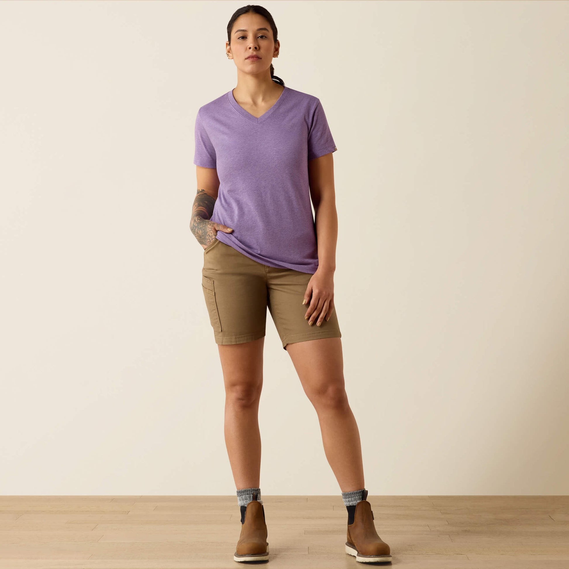 Ariat Rebar Cotton Strong Standard V-Neck T-Shirt