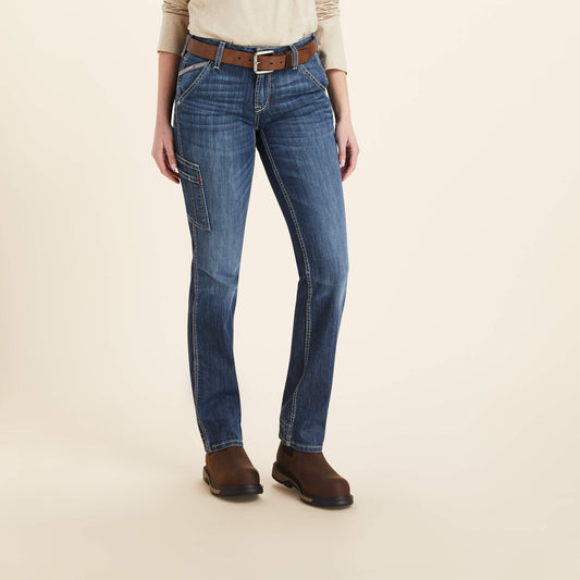 Ariat FR Perfect Rise Perfect Rise DuraLight Stretch Cell Phone DuraStretch Straight Leg Jeans