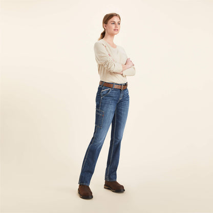 Ariat FR Perfect Rise Perfect Rise DuraLight Stretch Cell Phone DuraStretch Straight Leg Jeans