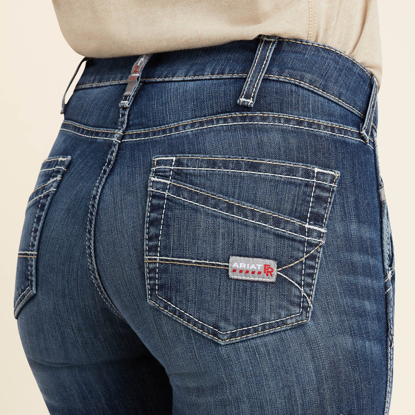 Ariat FR Perfect Rise Perfect Rise DuraLight Stretch Cell Phone DuraStretch Straight Leg Jeans