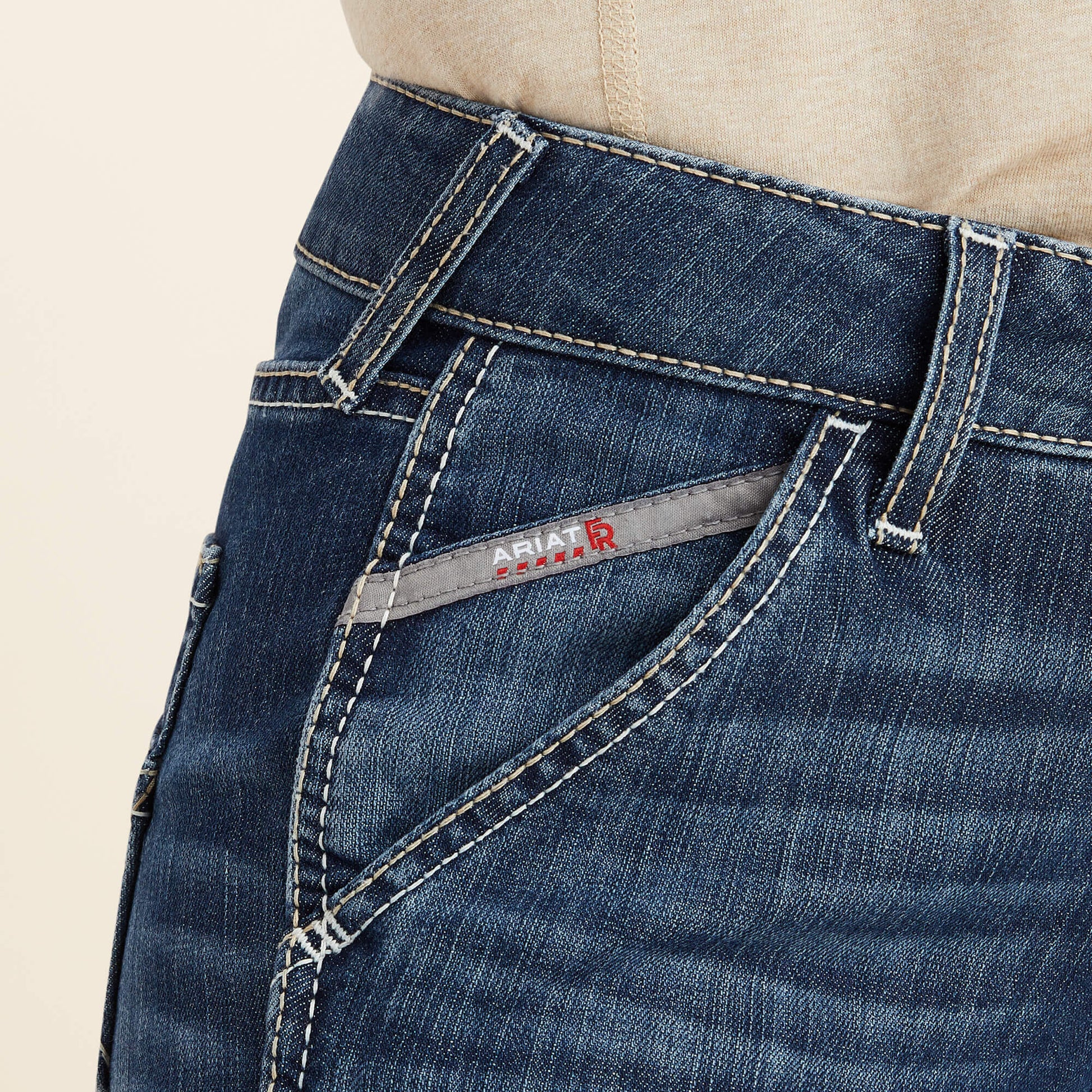 Ariat FR Perfect Rise Perfect Rise DuraLight Stretch Cell Phone DuraStretch Straight Leg Jeans