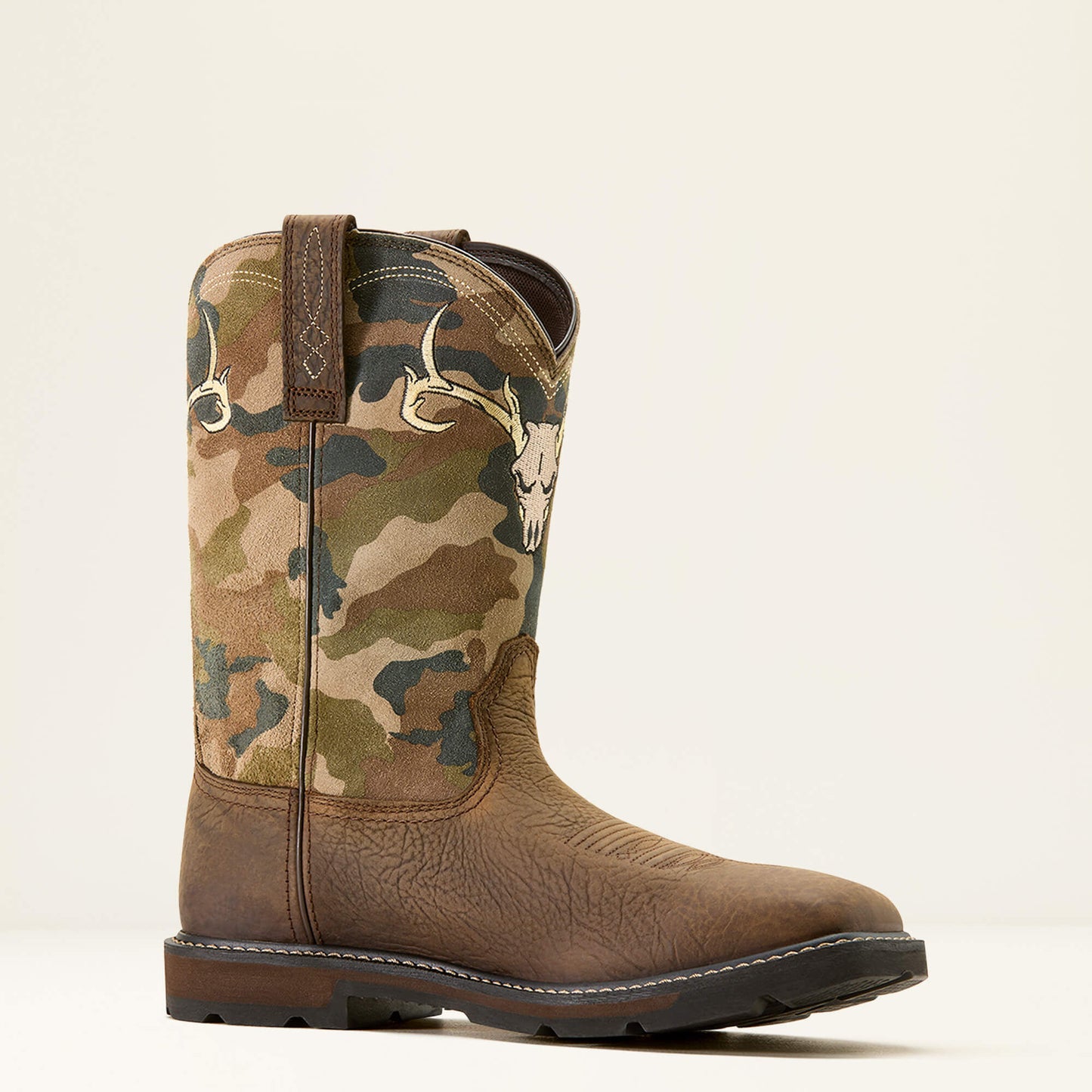 Ariat Groundbreaker Antler Waterproof Wide Square Toe Steel Toe Work Boot