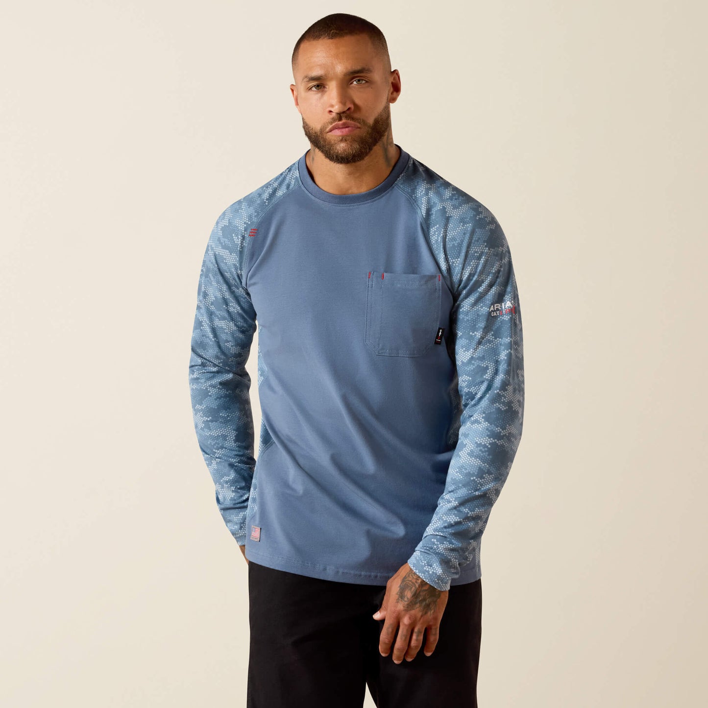 Ariat FR Stretch Camo Baseball T-Shirt