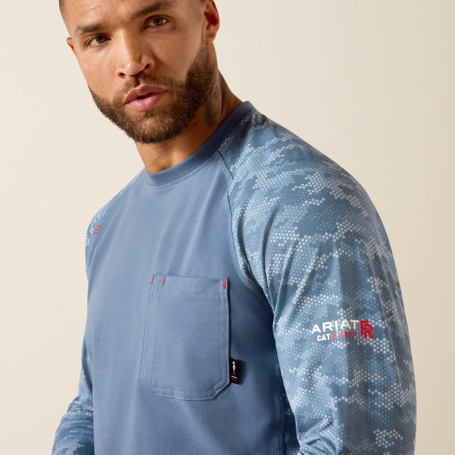Ariat FR Stretch Camo Baseball T-Shirt