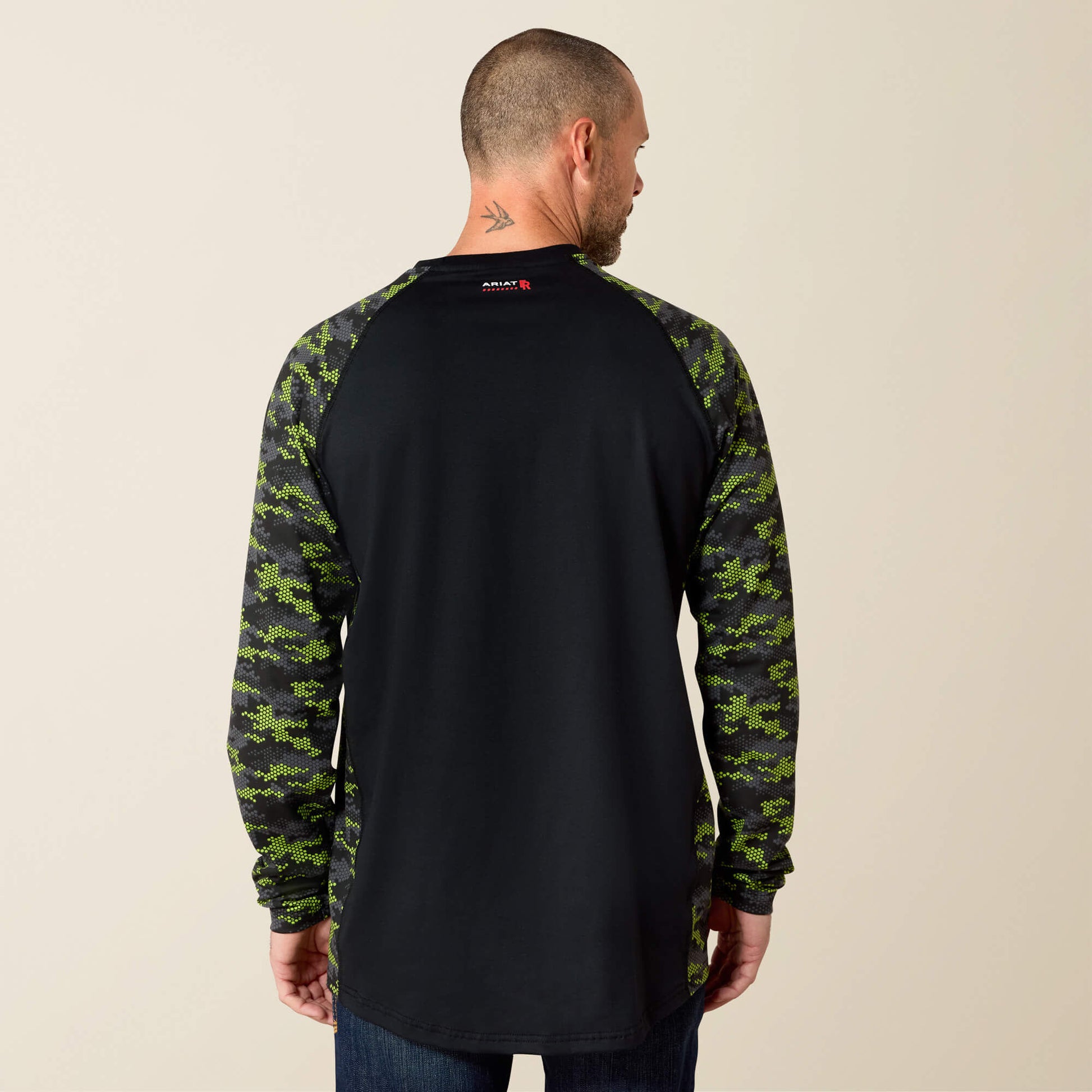 Ariat FR Stretch Camo Baseball T-Shirt