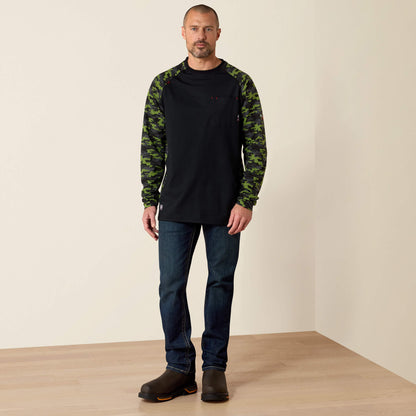 Ariat FR Stretch Camo Baseball T-Shirt
