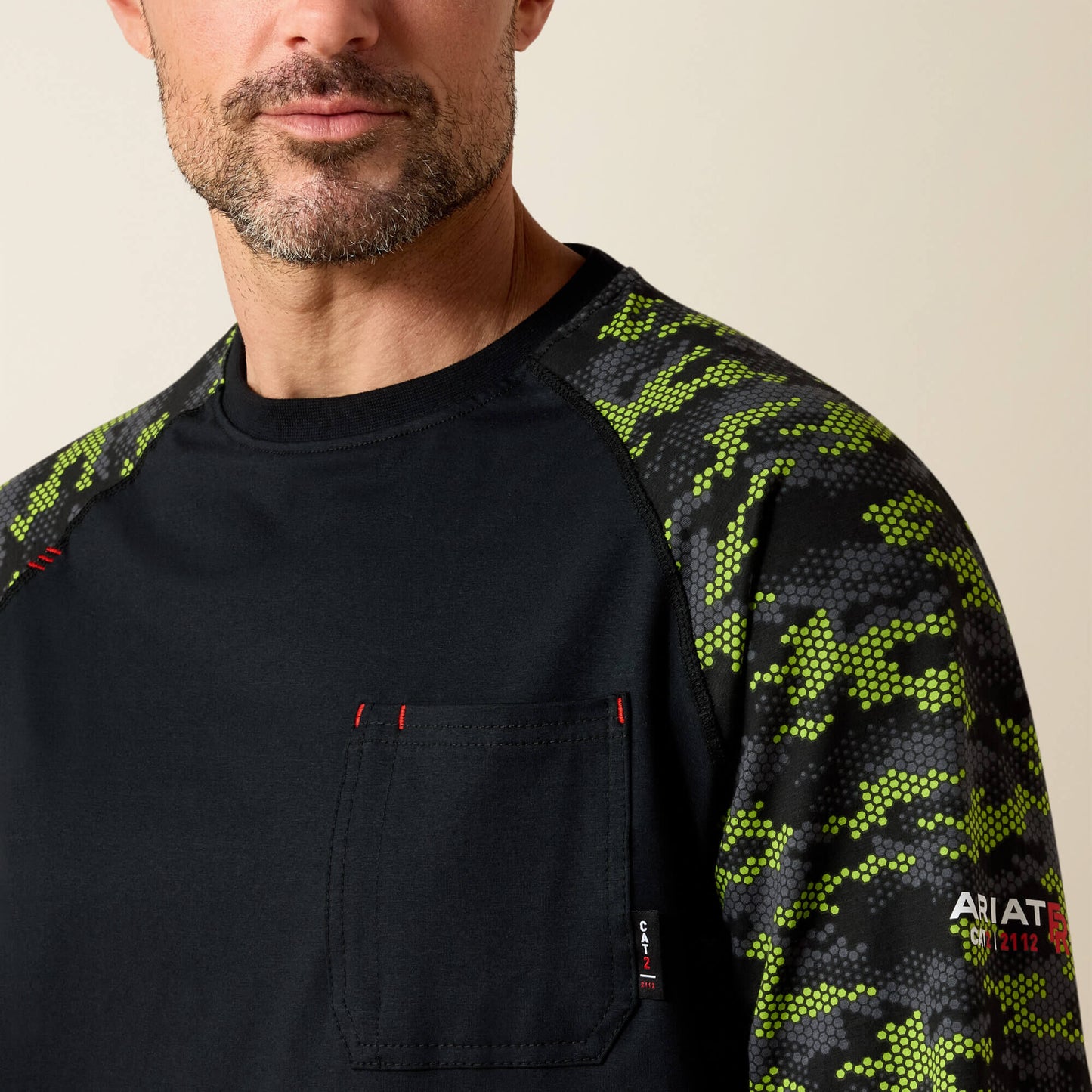 Ariat FR Stretch Camo Baseball T-Shirt