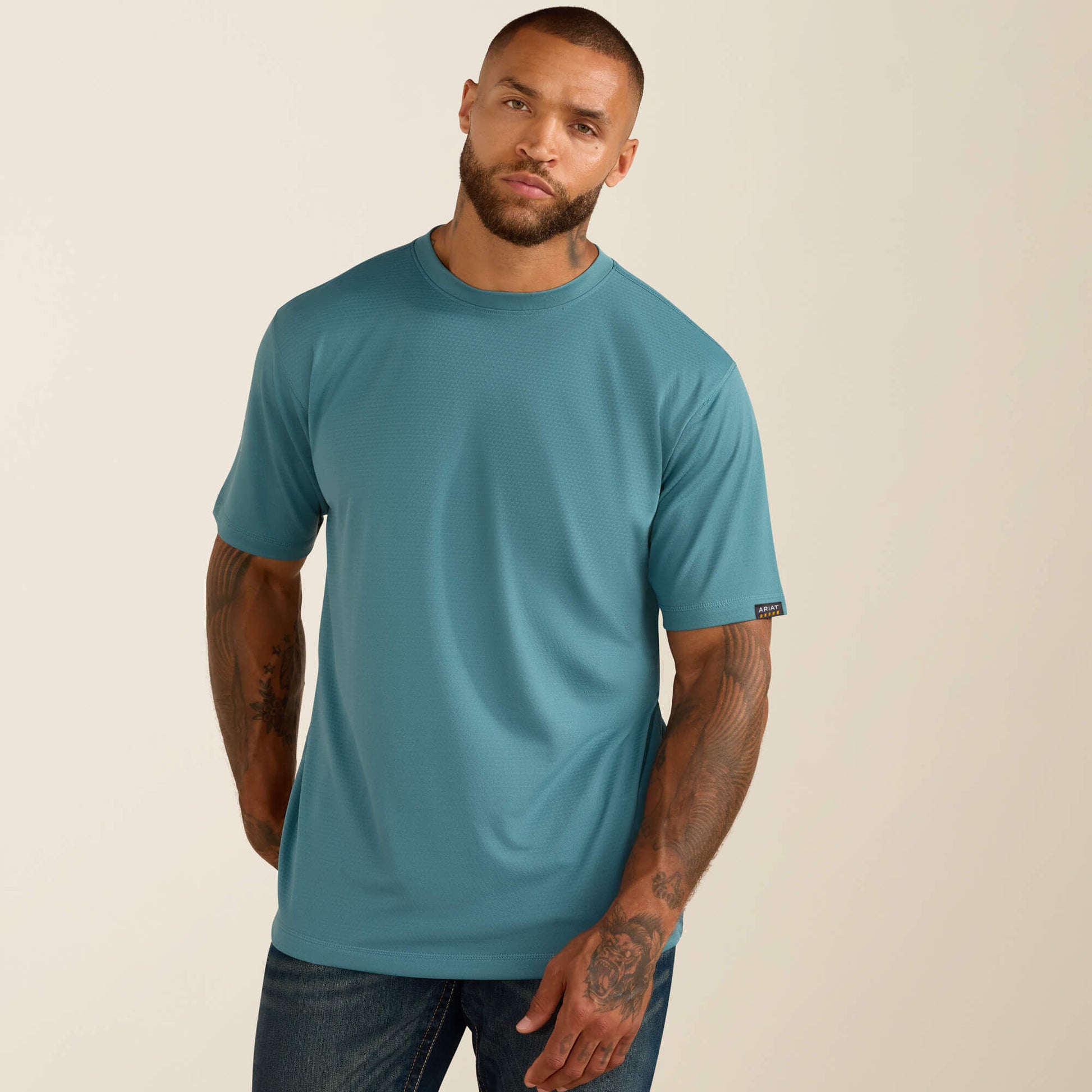 Ariat Rebar Heat Fighter Textured Logo T-Shirt