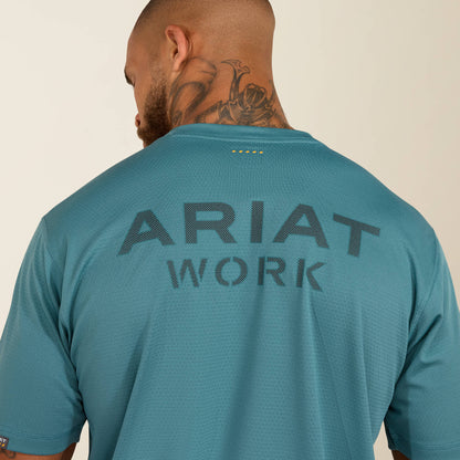 Ariat Rebar Heat Fighter Textured Logo T-Shirt