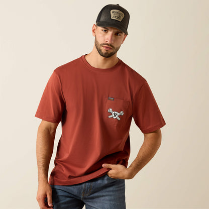 Ariat Rebar Cotton Strong Bolt Skull T-Shirt