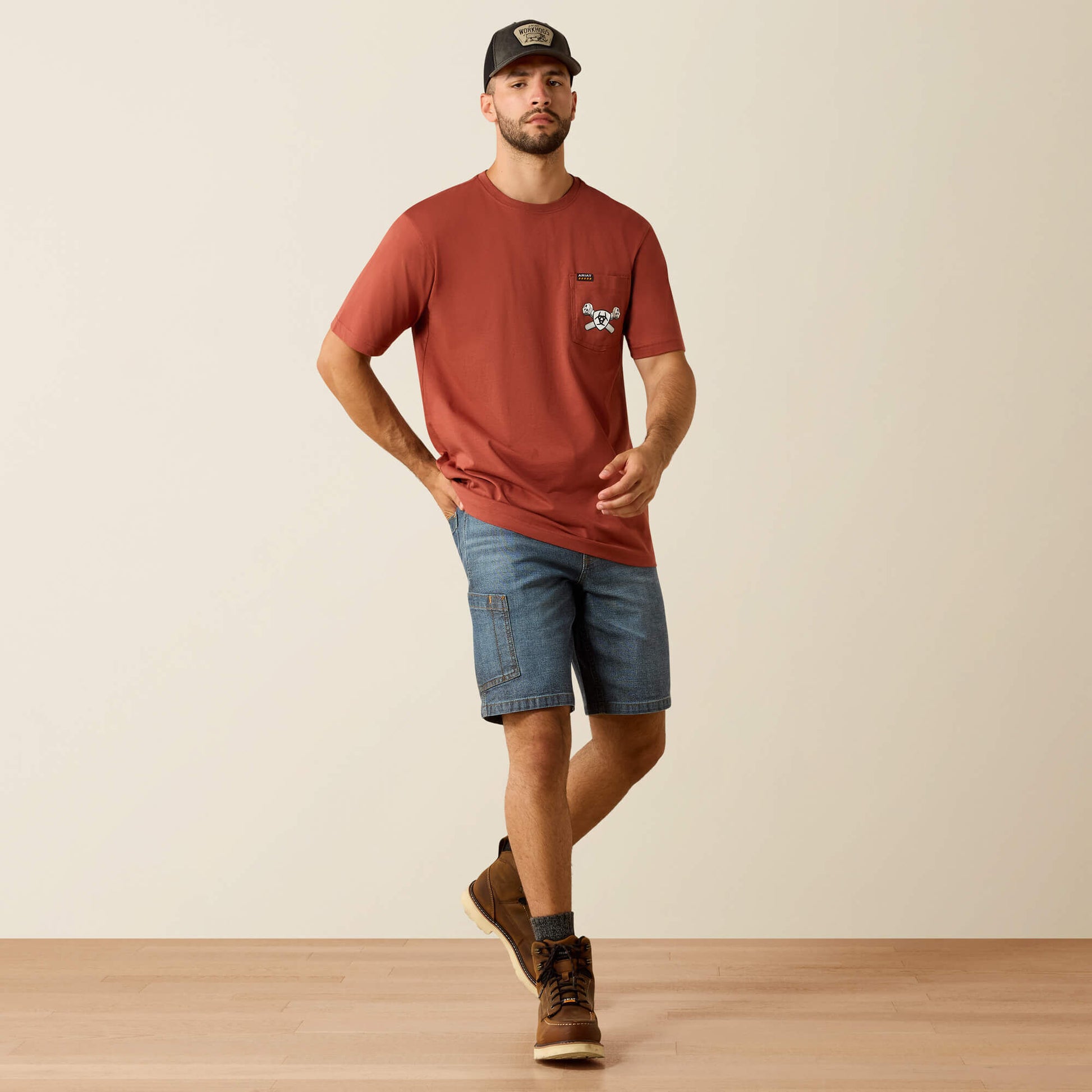 Ariat Rebar Cotton Strong Bolt Skull T-Shirt