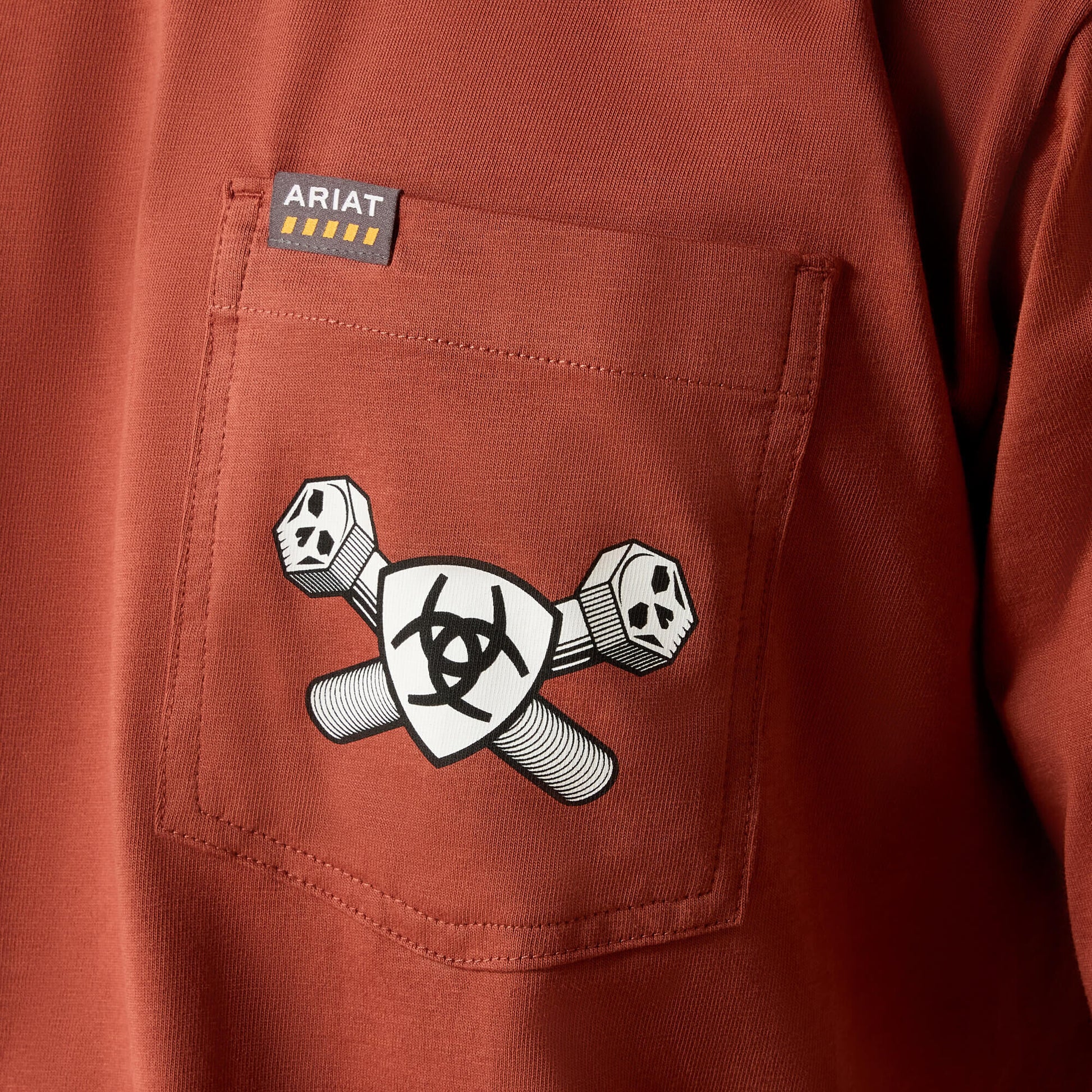 Ariat Rebar Cotton Strong Bolt Skull T-Shirt
