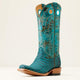TURQUOISE SUEDED CAIMAN BELLY/AMAZONITE