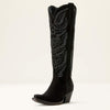DISTRESSED BLACK SUEDE