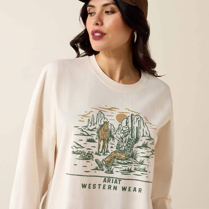 Ariat Canvas Oversized Long Sleeve T-Shirt