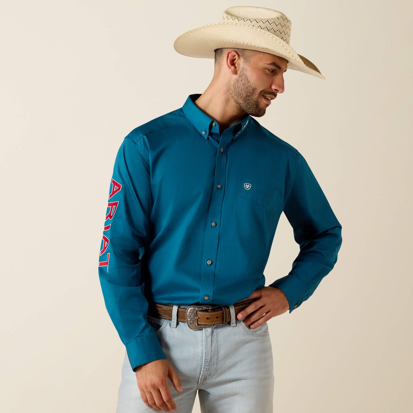 Ariat Team Logo Lightweight Twill Classic Fit Shirt