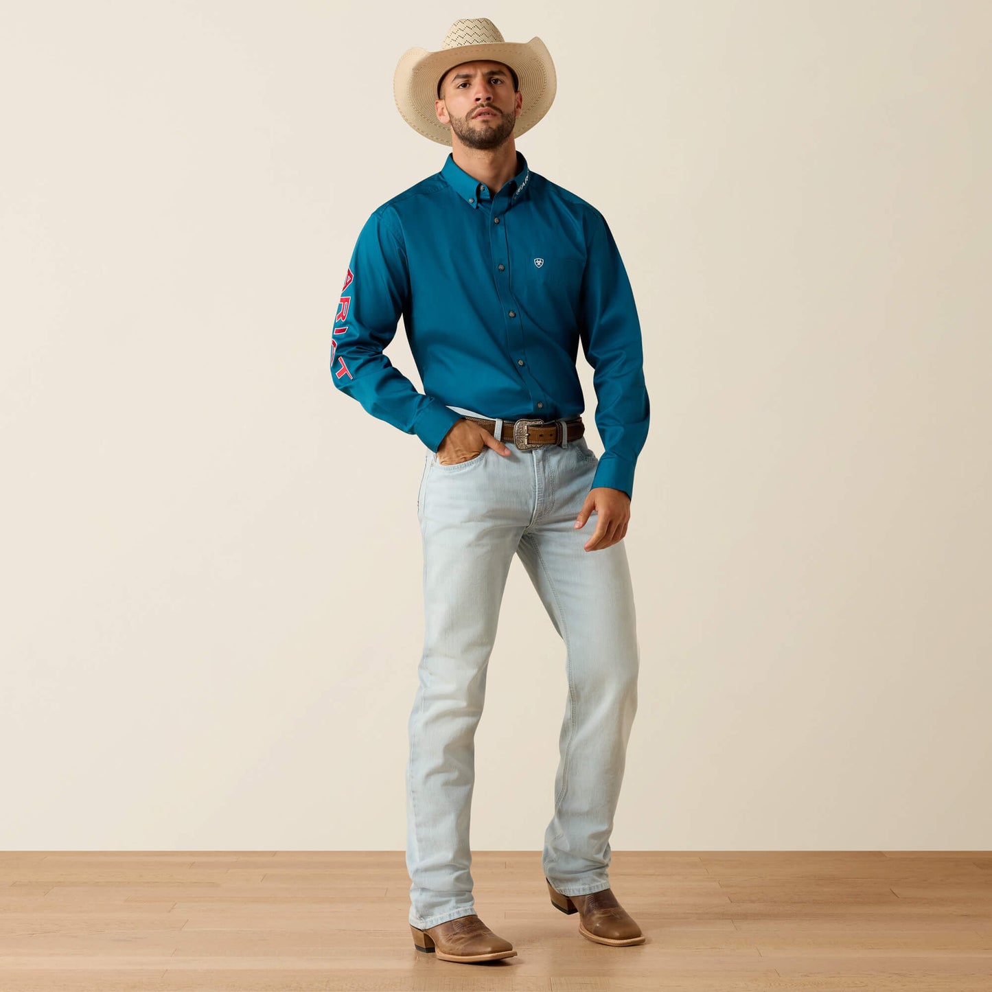 Ariat Team Logo Lightweight Twill Classic Fit Shirt
